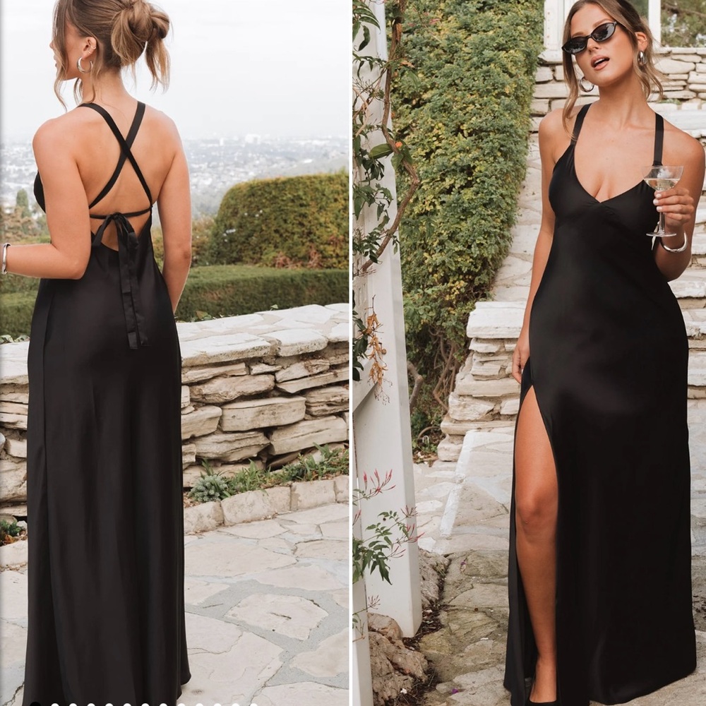 Show Me Your MuMu Black Backless Dress